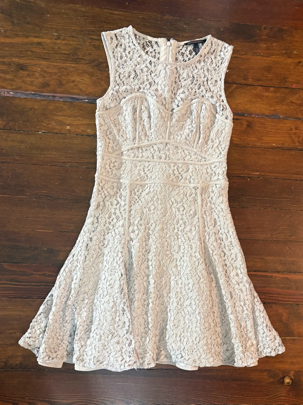 Victoria’s Secret gray lace fit and flare skater dress size 2